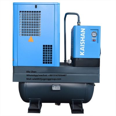 7.5 Kw All In One Rotary Screw Air Compressor With Dryer And Tank 8bar 10bar 13 Bar